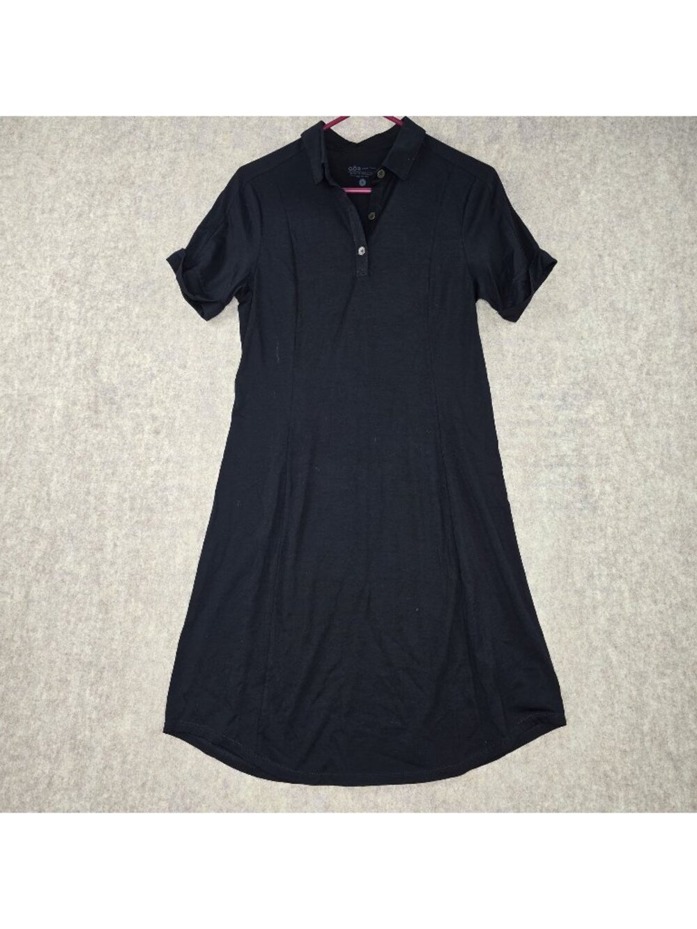 QÔR Womens Polo-Style Dress Black Size S Stretch Comfort Fit Pre-Owned
